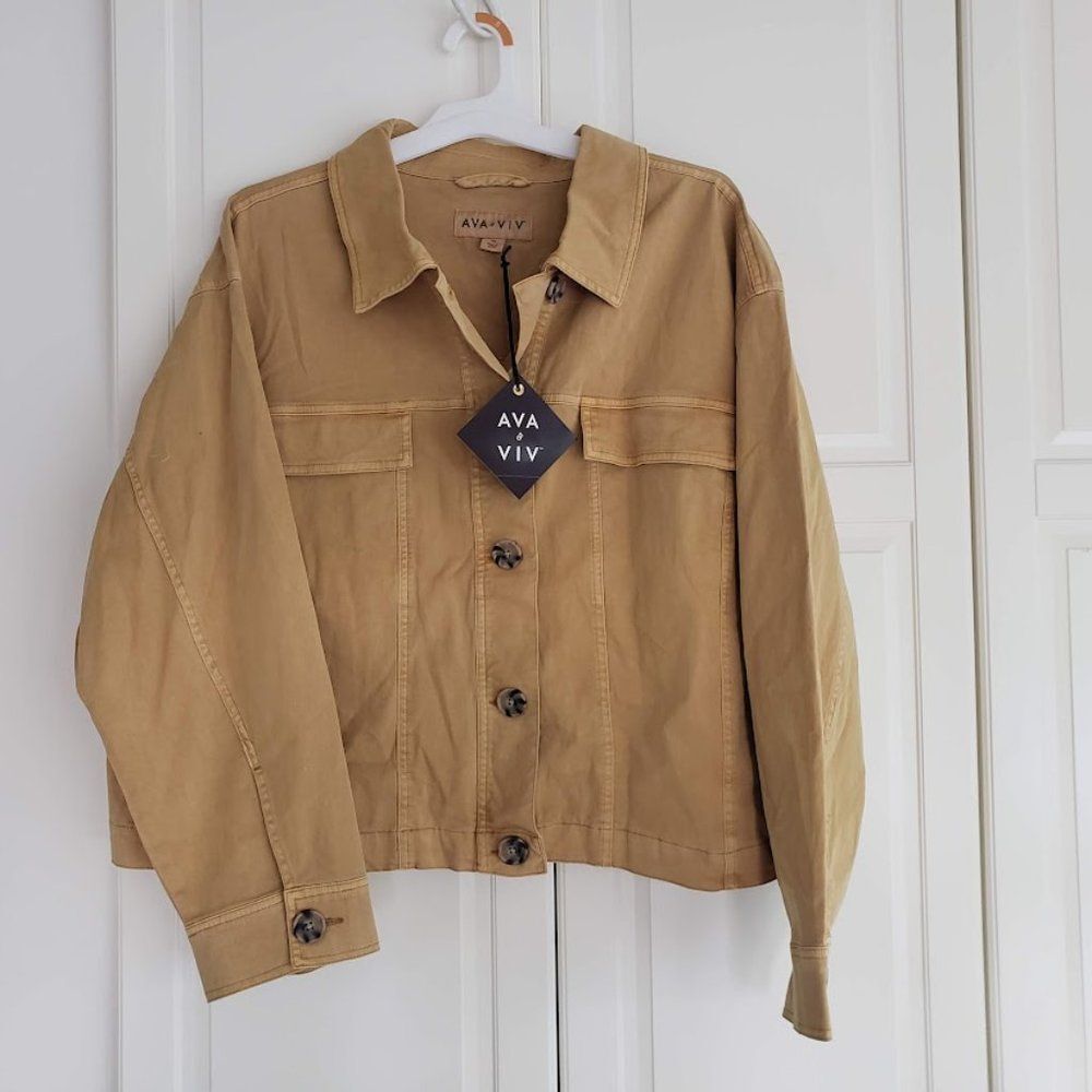 Ava & Viv Cropped Fall Jacket - Womens size 2X - NEW